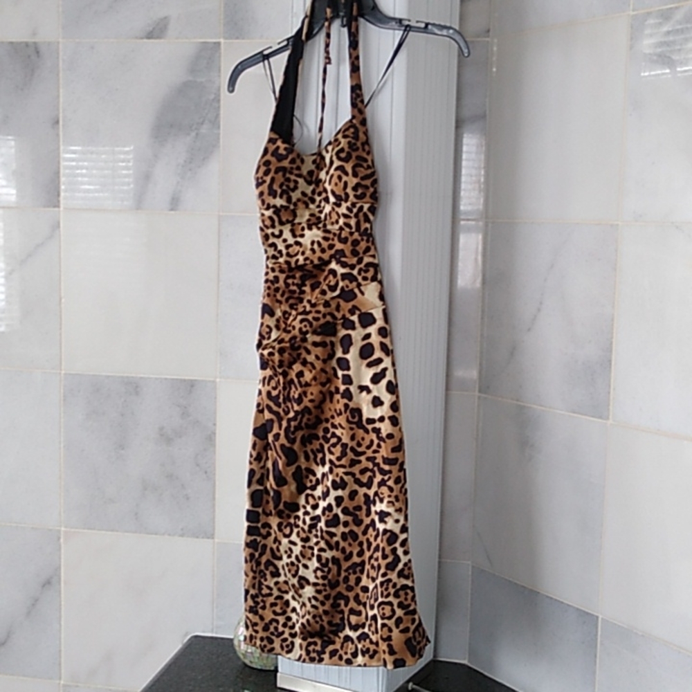 CACHE Leopard Dress Size 0 womensy
